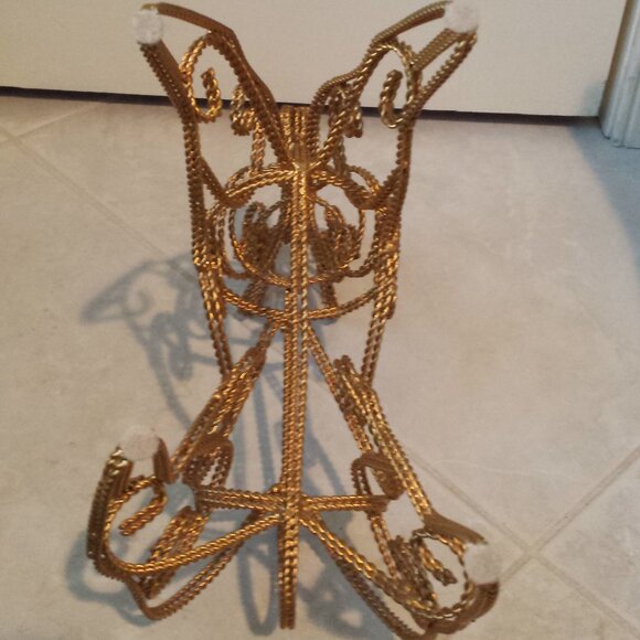 2 Gold Braided Wrought Iron Indoor Deer - Picture 16 of 16